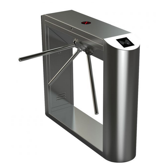 LY-T103 純不(bù)鏽鋼橋式圓孤斜面三棍閘機(jī)