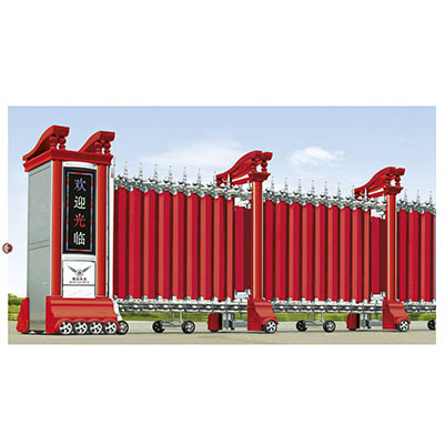 福臨門(mén) 高(gāo)檔不(bù)鏽鋼鋁合金(jīn)電(diàn)動伸縮門(mén)