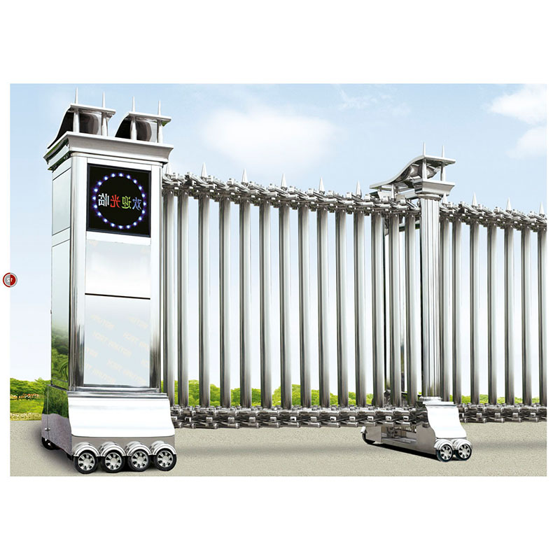 鴻雁1号 高(gāo)檔不(bù)鏽鋼鋁合金(jīn)電(diàn)動伸縮門(mén)