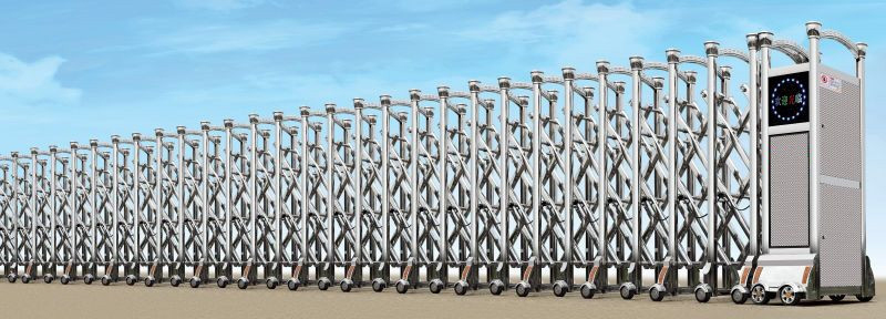 雷神之盾 高(gāo)檔不(bù)鏽鋼鋁合金(jīn)電(diàn)動伸縮門(mén)